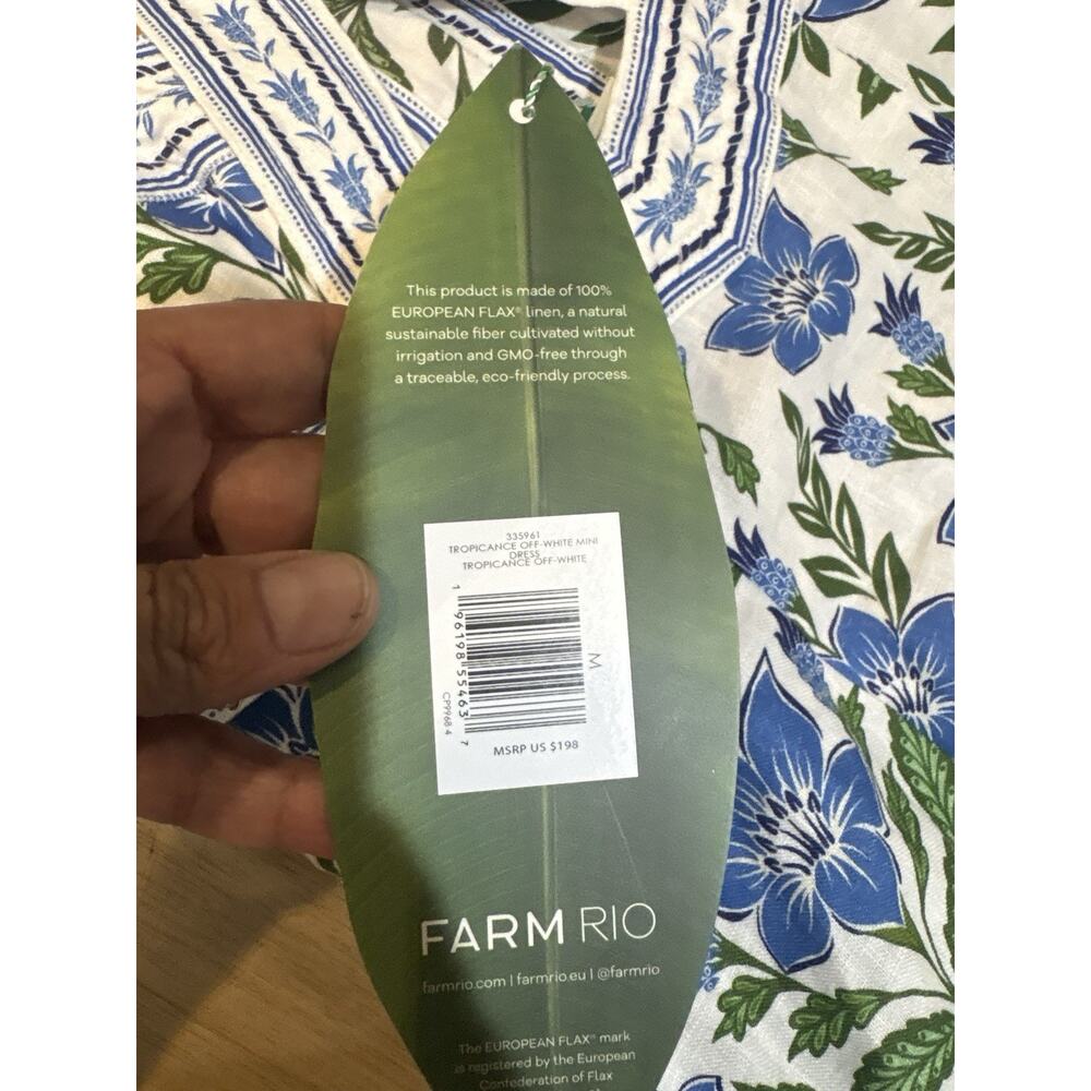 NWT Farm Rio Tropicance Off White Midi Dress M Floral Woman’s Romantic - Picture 5 of 6